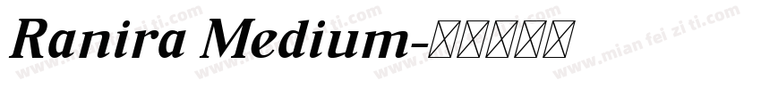 Ranira Medium字体转换